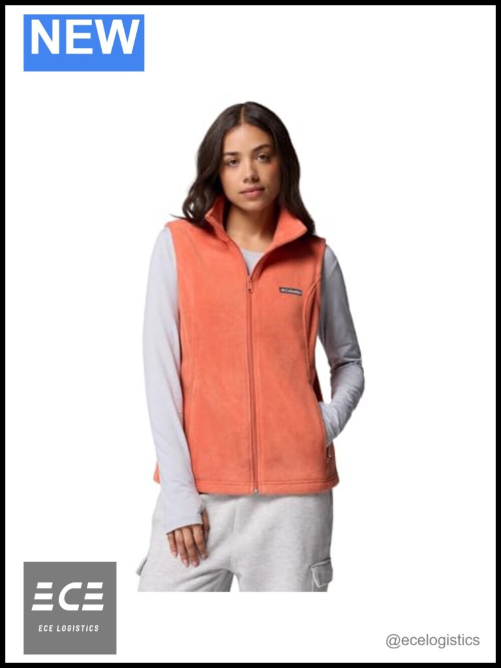 Soft Fleece Sleeveless Zip Vest Lightweight Layer Sleeveless Womens